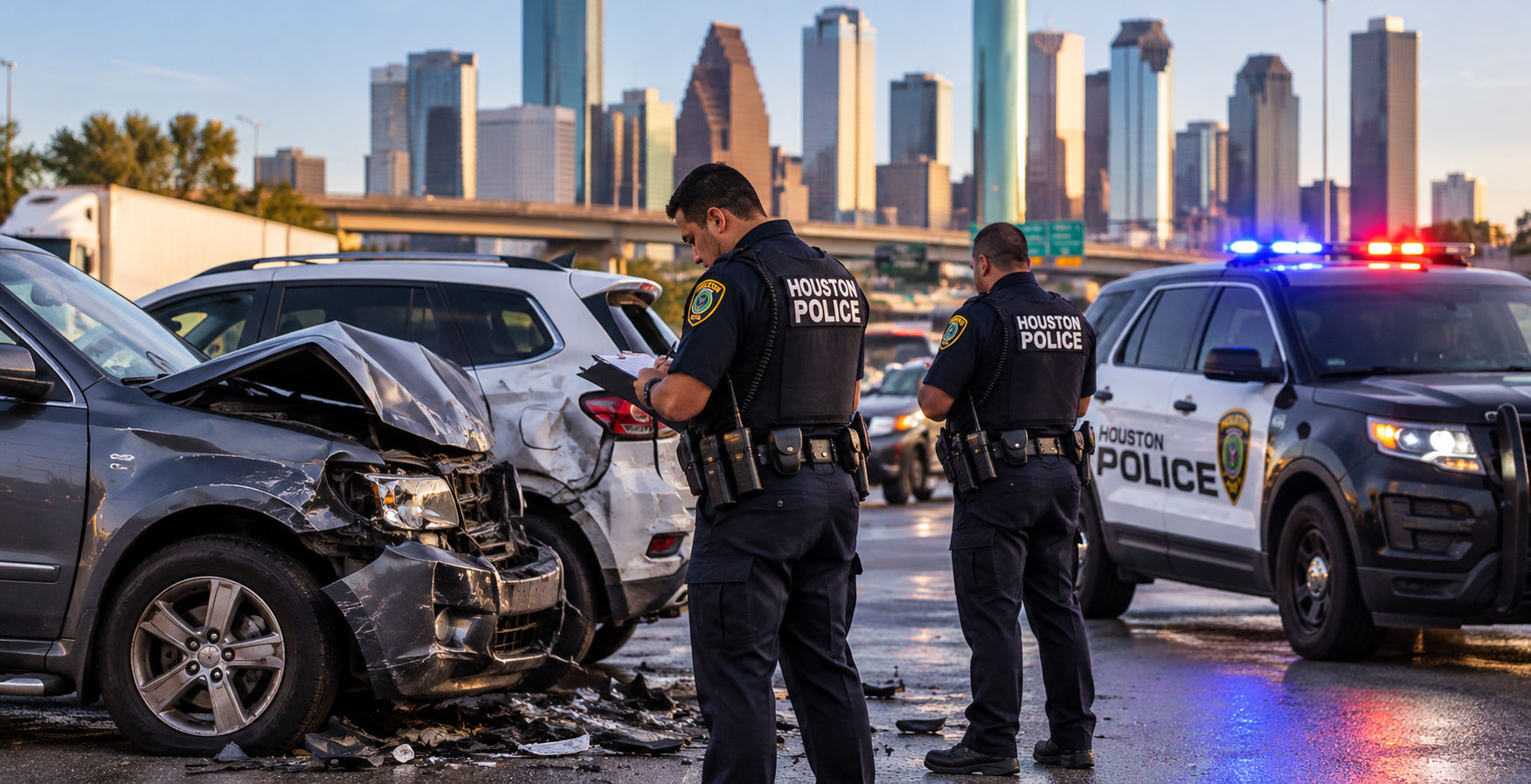 Houston police investigating a car accident