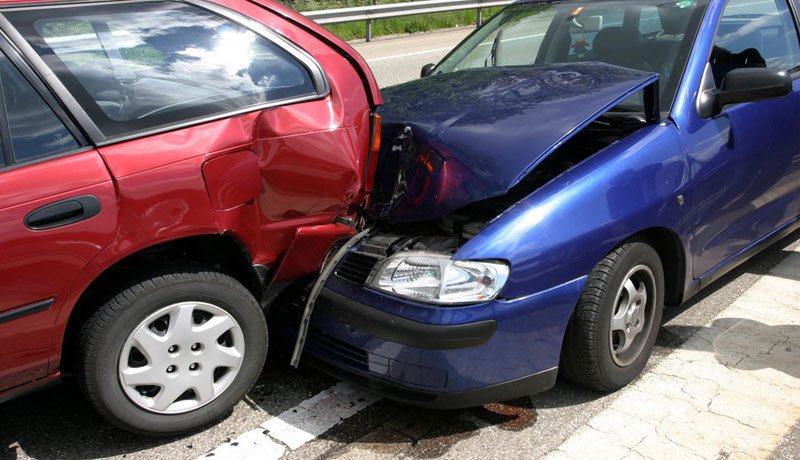 Rear-end collision car accident photo