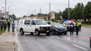AI generated image of a car accident involving a company owned vehicle