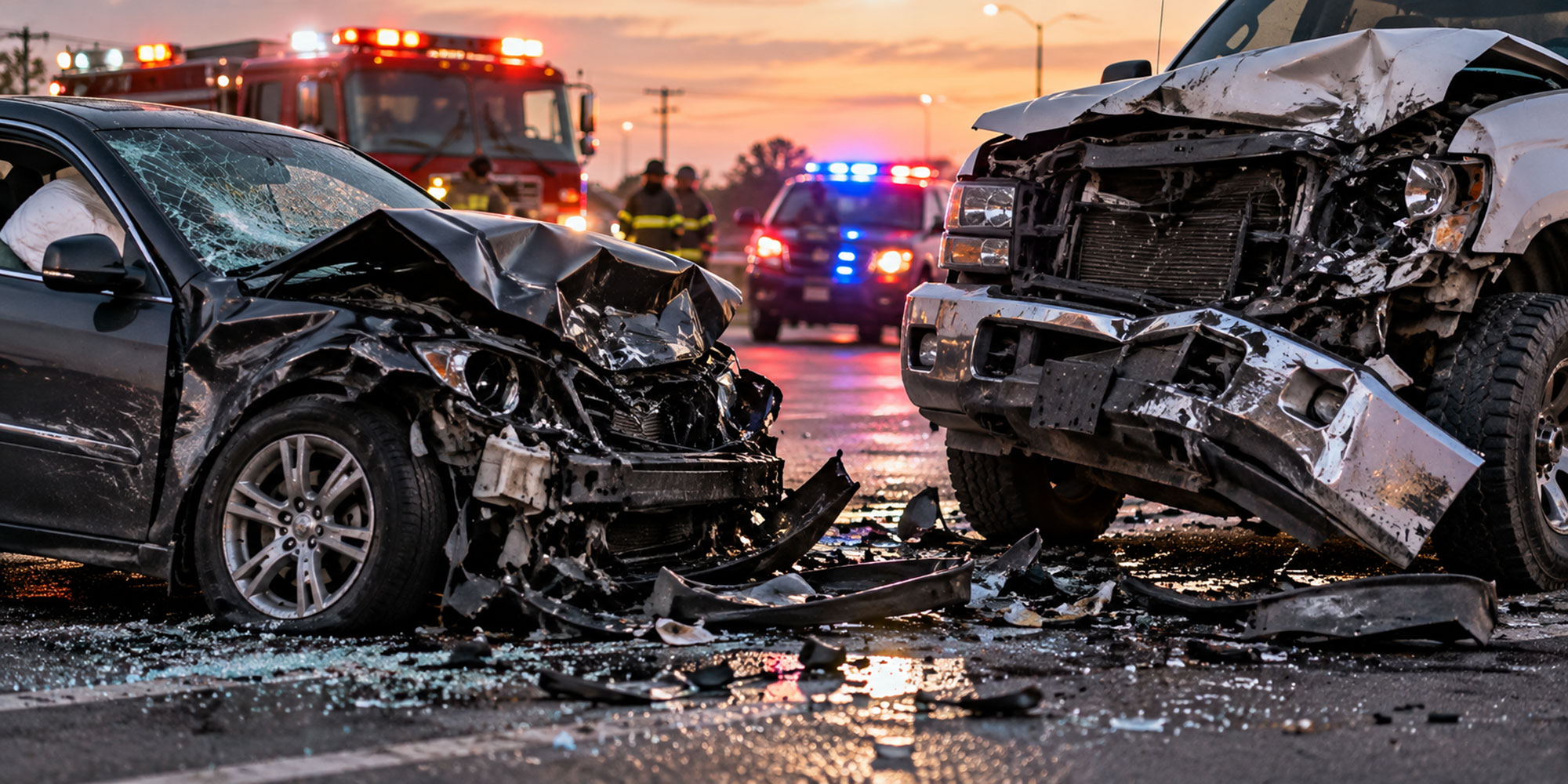 Serious Multi-Vehicle Crash at Dusk