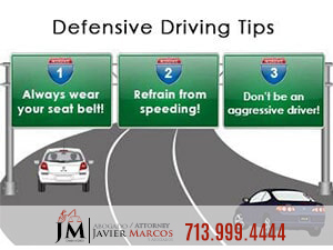 Defensive driving | Attorney Javier Marcos | 713.999.4444