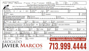 Police report after a car accident | Attorney Javier Marcos | 713.999.4444